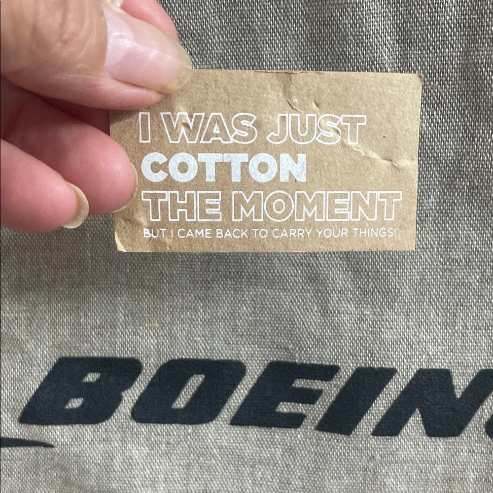 Boeing Tan Drawstring Backpack - Picture 3 of 5